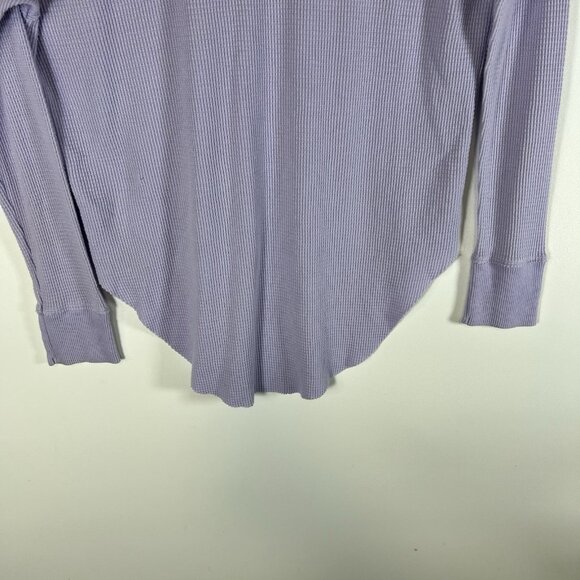 Aritzia TNA Size XXS Alder Thermal Waffle Knit Long Sleeve Lilac‎ Purple Casual - Picture 12 of 12
